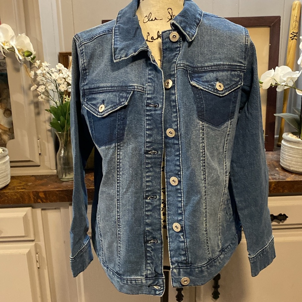 NWT Petite Style & Co. Blue Jean Jacket